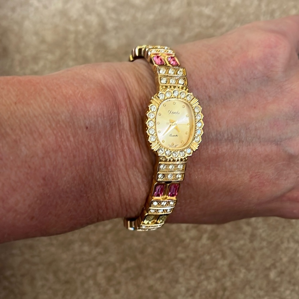 Xanadu Watch Women Gold Tone
 Dial Crystal Bling Band